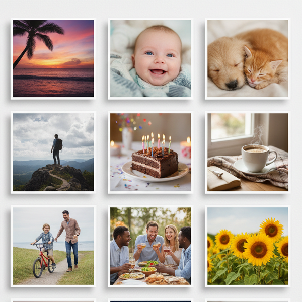 Nine (9) - 2x2" Custom Photo Magnets