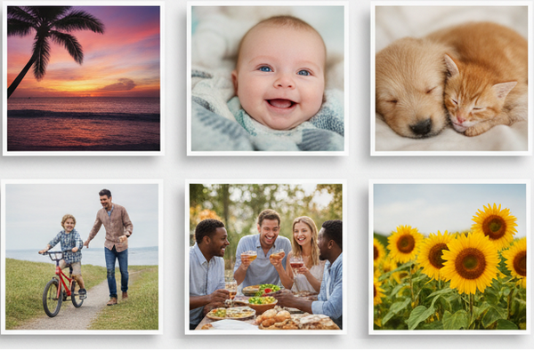 Six (6) - 2x2" Custom Photo Magnets